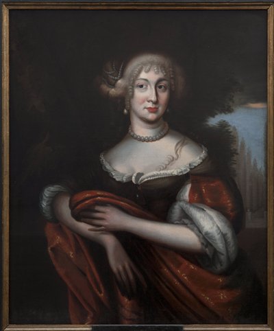 Sophie Amalie de Nassau Siegen, princesse allemande, duchesse de Courlande (Lettonie) - 伯爵夫人 Sophie Amalie of Nassau-Siegen (1650-1688), Courland 公爵夫人の肖像, Anonymous .油彩・キャンバス寸法：90x74cmストックホルム国立博物館 作： Unknown artist