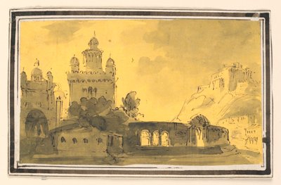 舞台美術、風景の中の街 作： Unknown artist