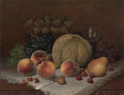 マスクメロンのある静物 作： Unknown artist