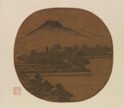 湖畔のガゼボまで散歩 作： Unknown artist