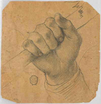 研究: 棒を持つ男性の手 作： Unknown artist