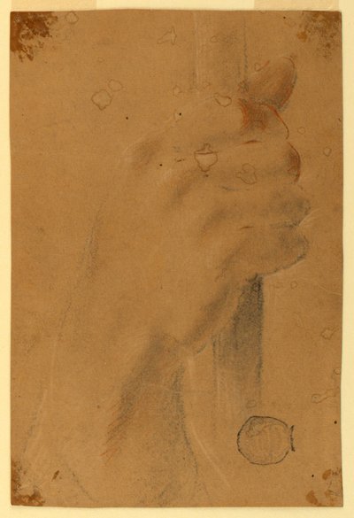 研究: 棒の周りの男の右手 作： Unknown artist
