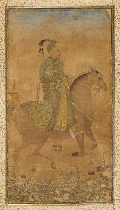 馬に乗ったスルタン・アブドラ・クトゥブ・シャー (1614-74) 作： Unknown artist