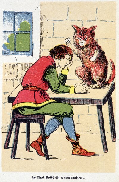 ブーツ猫の物語：「ブーツ猫は主人に言う...。"sd.19世紀 作： Unknown artist