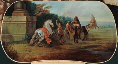 馬の水浴、1701年から1800年の間（油彩・カンヴァス） 作： Unknown artist