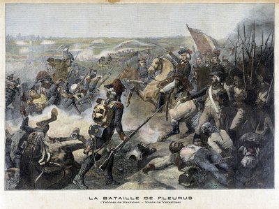 モーゼスの絵によるフルールスの戦い（ベルギー、1794年）（ヴェルサイユ宮殿美術館蔵1892年の「小ジュールバル」のイラスト。 作： Unknown artist