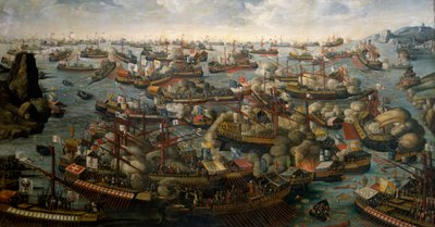 レパントの海戦、1571年10月7日、16世紀後半、油彩・カンヴァス 作： Unknown artist