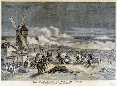 ヴァルミーの戦い（1792年）、ホレス・ヴェルネの絵による。1892年の "Petity Journal "のイラスト。 作： Unknown artist
