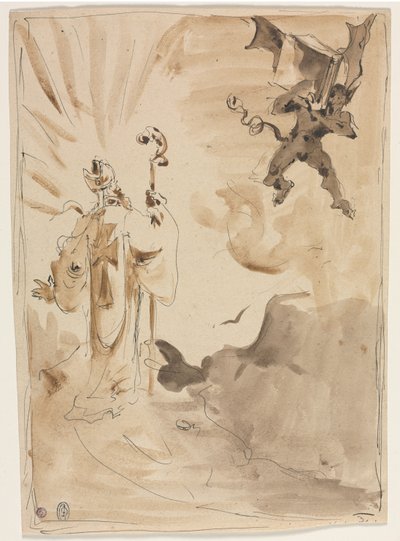 司教と悪魔 (直訳) 作： Unknown artist