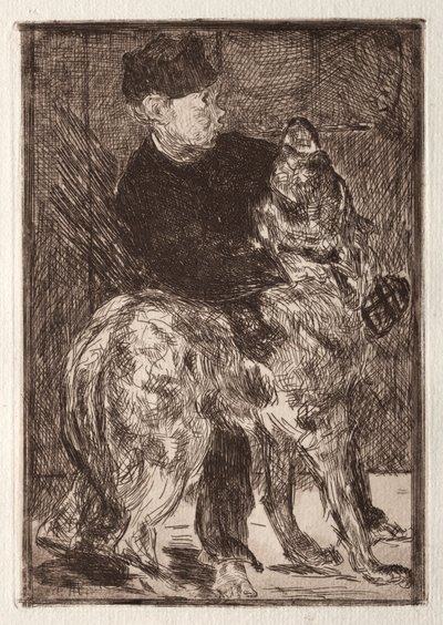 犬を連れた少年 作： Unknown artist