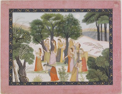 <em>Bhagavata Purana</em> からクリシュナを探すゴーピー 作： Unknown artist