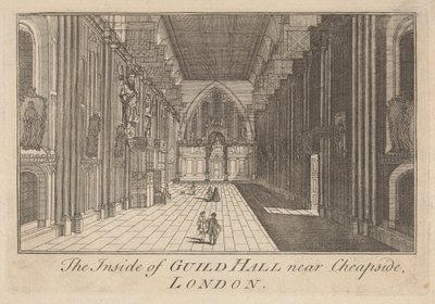 O interior do Guild Hall perto de Cheapside, Londres 作： Unknown artist