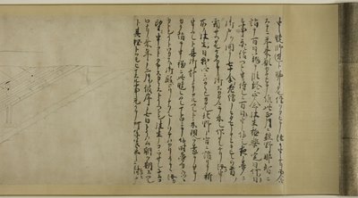 菅原道真公物語（北野天神絵巻団扇） 作： Unknown artist