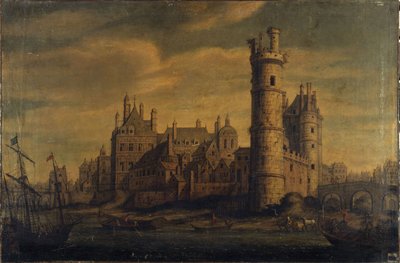ネスルの塔と門、オテル・ド・ヌヴェール、1650年頃（油彩・カンヴァス） 作： Unknown artist