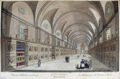 ローマのバチカン書庫（使徒書庫）、エングレーヴィング 作： Unknown artist