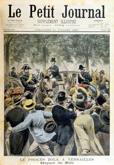 ヴェルサイユでのゾラ裁判 - 1898年7月31日付「Le Petite Journal」紙にて 作： Unknown artist