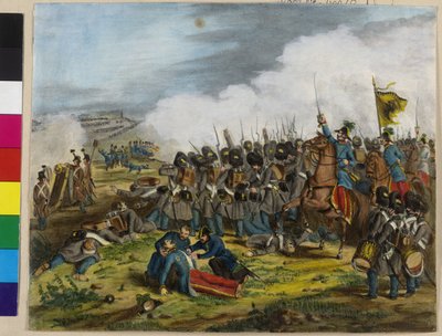 1848年5月6日、ヴェローナでのS・ルーシーの戦いで、サリス・ソリオのユリシーズ男爵が致命傷を負った。 作： Unknown artist