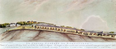 ボナパルトからサン・ヘレネへの葬送のための車列。1821. 作： Unknown artist