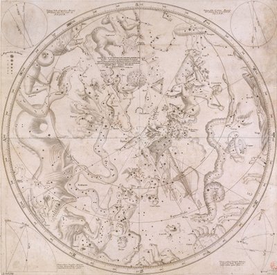 1678年までの両半球の主な恒星の右上がりと偏角 作： Unknown artist