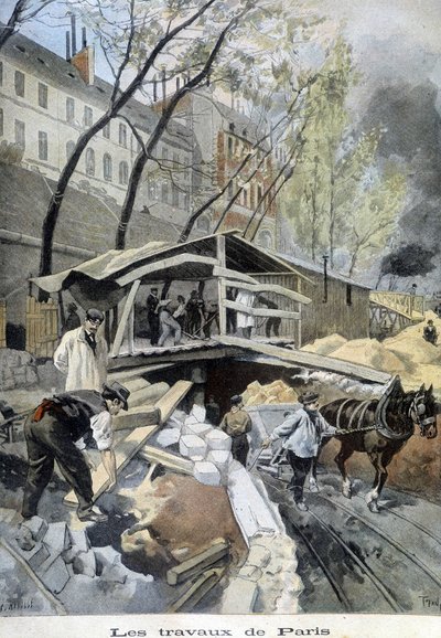 1899年5月、「Le Petite Journal」誌に掲載されたパリの地下鉄の作品。 作： Unknown artist