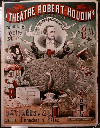 ロベール・フーダン劇場ポスター、1860-75年頃（ポスター） 作： Unknown artist