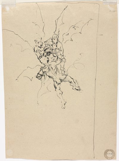 騎士を抱く三人の悪魔（裏） 作： Unknown artist