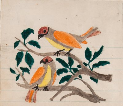 2羽の鳥 作： Unknown artist