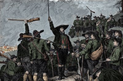 チロルの愛国者 Andreas Hofer (1767-1810) - 1809年のチロル（チロル人）の反乱：チロルの愛国者 Andreas Hofer 作： Unknown artist