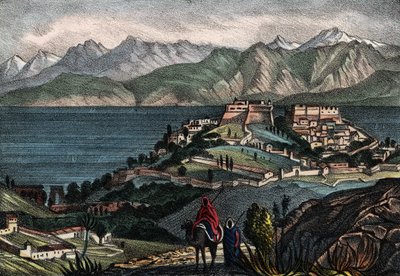 1833年にフランスアフリカ軍のトレゼル将軍が撮影した、キャンドルとアトラス山脈の眺め。Storia d