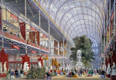 ジョセフ・パクストンが1851年にロンドンで開催した水晶宮万国博覧会の様子 作： Unknown artist