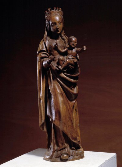 聖母子像 14世紀の木製彫刻。北フランスで作られた。コンピエーニュ、ヴィヴネル美術館 作： Unknown artist