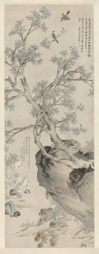 黄菊と赤キンモクセイ 王元風 作： Unknown artist