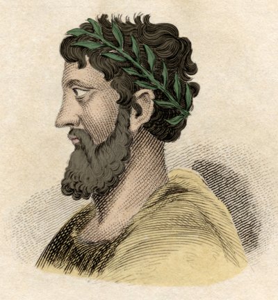 Zaleucus（またはZaleucos Zaleuco di Locri） 紀元前7世紀に生きたロクレア人（イタリアの人々）のギリシャ人哲学者・立法者 19世紀のエングレーヴィング。 作： Unknown artist