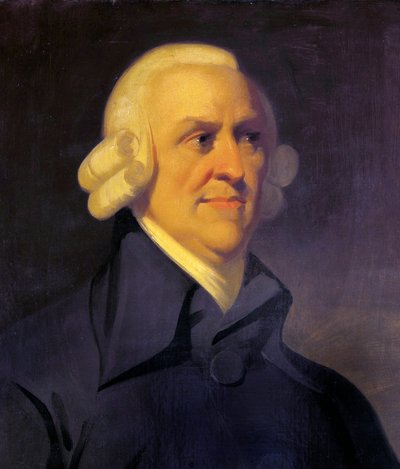 deatail de "Portrait of Adam Smith"(1723-1790) - Anonymous - 1795 - Oil on canvas - 77,9x64,5 - National Gallery of Scotland, Edinburgh 作： Unknown artist