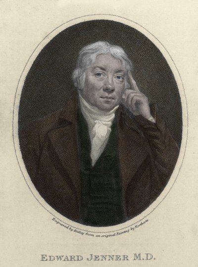 エドワード・ジェンナー（1749-1823）は、天然痘の免疫を発見したイギリス人医師です。 作： Unknown artist