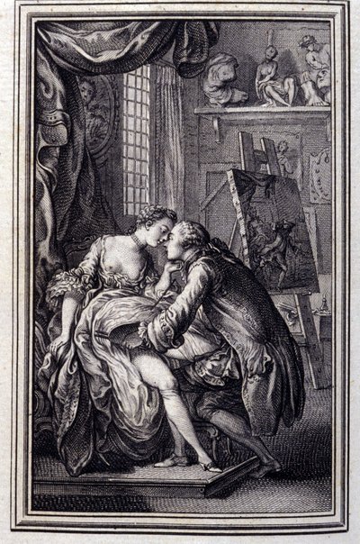 ジャン・ラ・フォンテーヌの「詩による物語と短篇集」の中の「テーブル」。1762. 作： Unknown artist