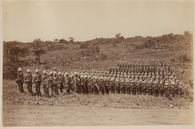 1879年、ズーランドから帰還した第91高地隊（モノクロ写真 作： Unknown photographer