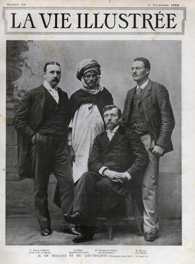 フェルディナン・ド・ベハグル（1857-1899）（フランスの探検家）ミッションの責任者とその副官たち 作： Unknown photographer
