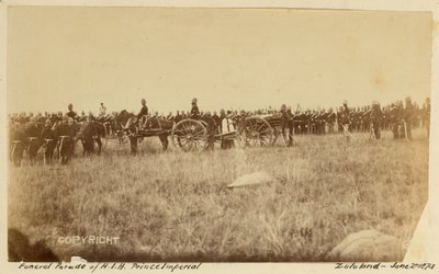 皇太子殿下の葬儀パレード、ズルランド、1879年6月2日（モノクロ写真 作： Unknown photographer