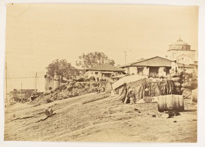 インド、アラーバード・フォートのガート、1858-61年頃（写真） 作： Unknown photographer