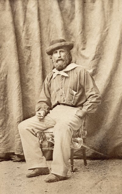 ジュゼッペ・ガリバルディ（1860年、カゼルタにて 作： Unknown photographer