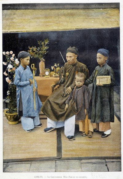 ダオ・タン総督とその子供たち」1895年V、「世界一周」19世紀後半 作： Unknown photographer