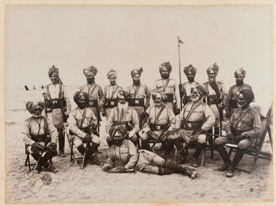1885年の第9ベンガル騎兵隊のインド将校 作： Unknown