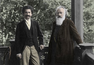 ヨハネス・ブラームス(1833-1897)とヨハン・シュトラウス(1825-1899) 作： Unknown photographer