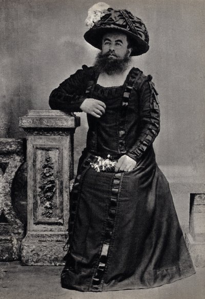 レ・モンスター、ひげを生やした女。写真、19世紀後半、パリColl.セルバ。 作： Unknown photographer