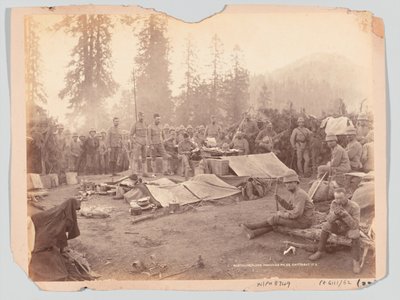1888年のブラックマウンテン遠征中にノーサンバーランドフジリアが混乱 作： Unknown
