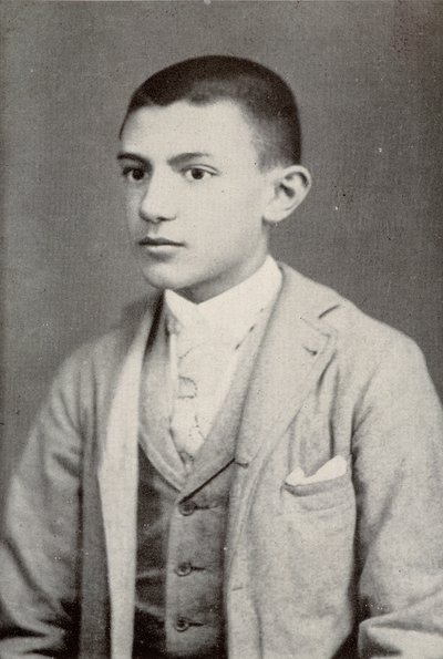 1896年（15歳）のパブロ・ピカソ - Sabartesの「Picasso, iconographic documents」にて 作： Unknown photographer