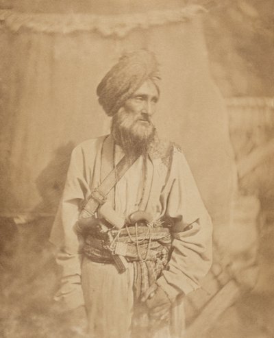 パンジャブ不規則騎兵隊のパタン将校、1860年頃 作： Unknown photographer