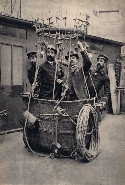 熱気球を使った写真撮影の演出。写真、19世紀後半、パリColl.セルバ。 作： Unknown photographer