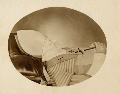 1878年、死の床に就く教皇ピウス9世（1792-1878） - Pope Pius IX on his deathbed 作： Unknown photographer